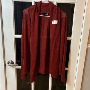 GAP Women's Rich Red Open Front Cardigan